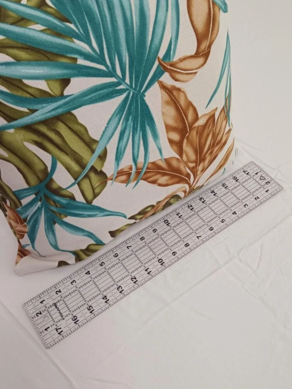 Handmade Throw Pillowcase Tropical Monstera Barkcloth Sets Of two 18x18